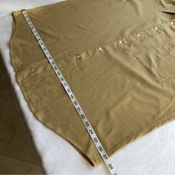 Donna Karan Signature Men’s Size 17.5 34/35 Gold Button-Up Collared Dress Shirt - Picture 7 of 15